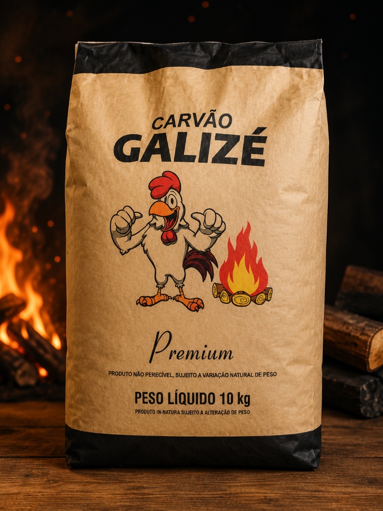 Carvão Galizé 10kg Premium