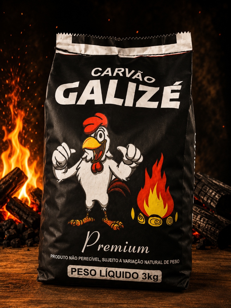Carvão Galizé 3kg Premium